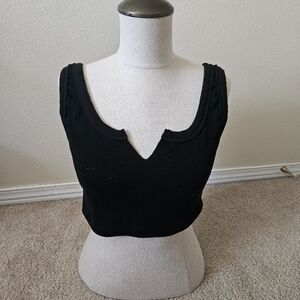 Signature Black Sleeveless Women's Crop Tank Top M